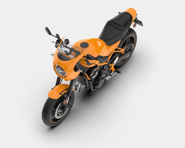 Moto veloce isolata su sfondo 3d rendering illustrazione