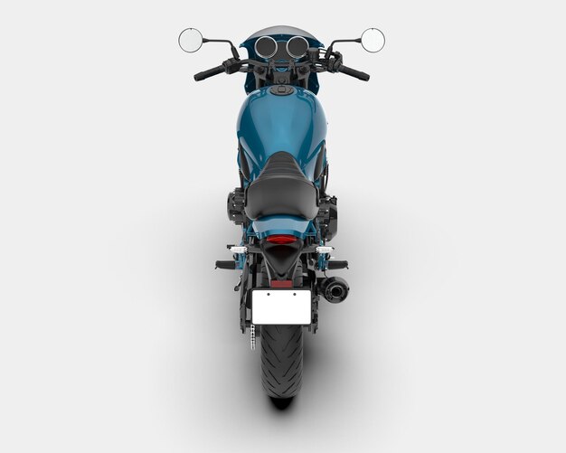 Moto veloce isolata su sfondo 3d rendering illustrazione