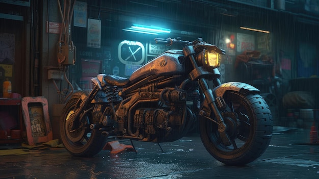 motocicletta cyberpunk