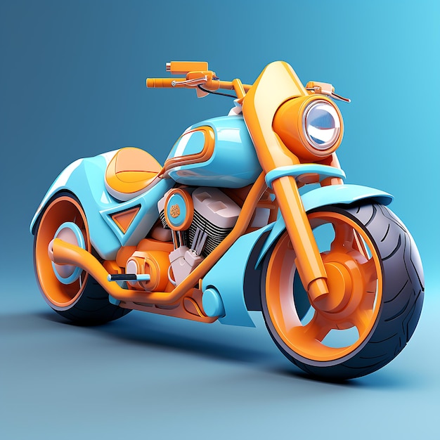 Motocicletta dei cartoni animati 3D