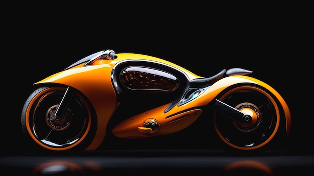 motocicletta gialla e arancione