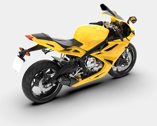 Motocicletta isolata su sfondo 3d rendering illustrazione