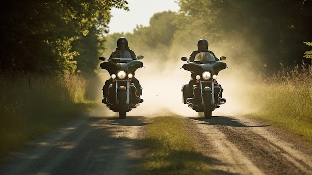 Motociclisti in autostrada IA generativa