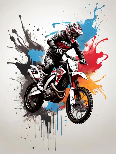 Motocross Artwork Graphic Design e illustrazioni per magliette alla moda