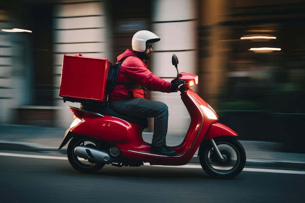 Motorino ragazzo delle consegne Genera Ai