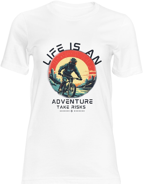 Mountain Adventure Born to Ride t-shirt motocicletta t-shirt bicicletta design di maglietta bicicletta ai generato