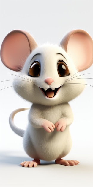 Mouse carino Parassiti in giardino Foto di alta qualità AI generativa