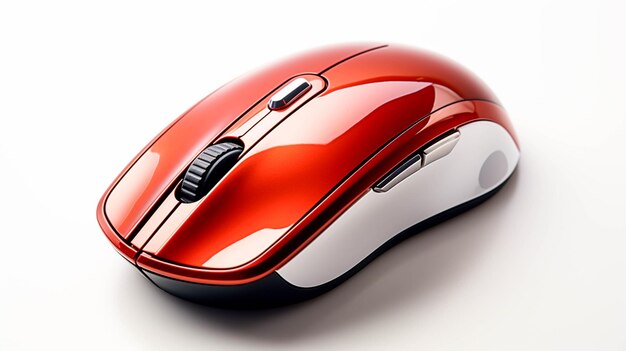 Mouse di computer di dispositivo elettronico su sfondo bianco