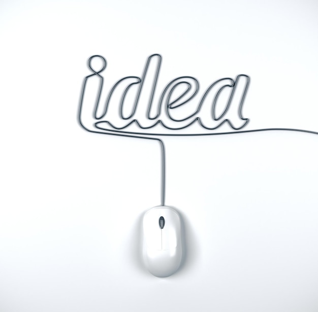 Mouse e cavi sotto forma di idea