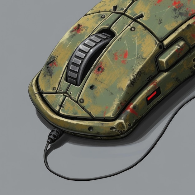 Mouse per computer in stile militare AI generativo