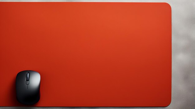 Mousepad su una parete di colore solido vibrante