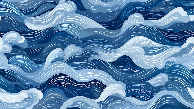 Movimento magnifico delle onde dell'oceano