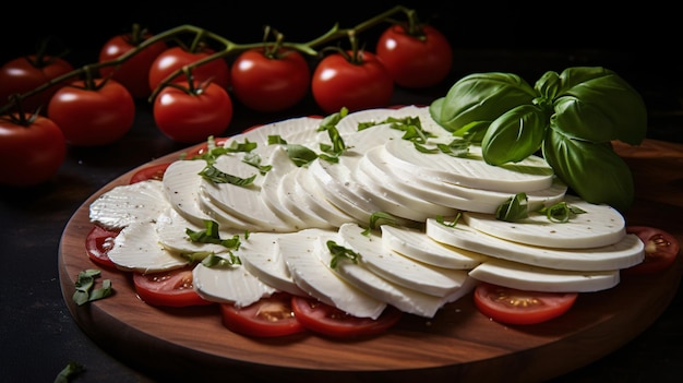 Mozzarella tagliata isolata su sfondo bianco