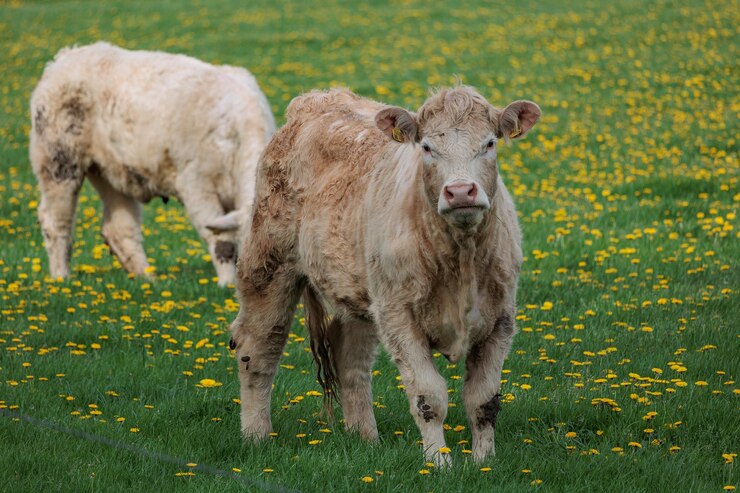 Foto mucche in un campo in germania
