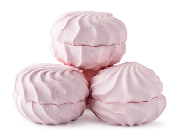 Mucchio di marshmallow rosa