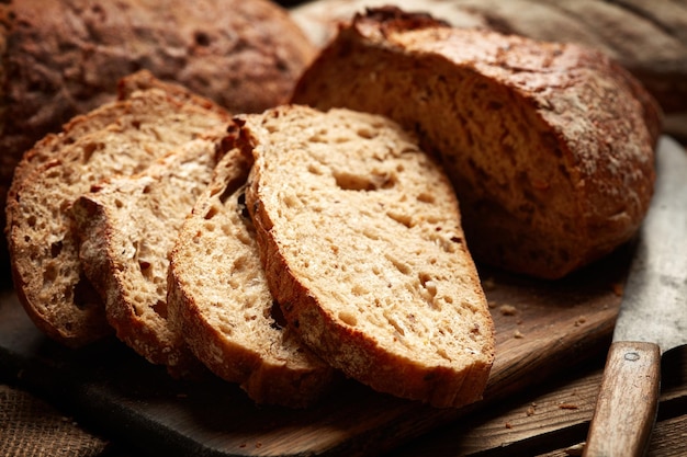 Mucchio di pane a fette