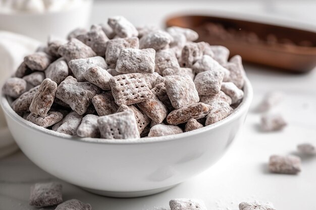 Muddy Buddies ghiacciati ricoperti di cioccolato