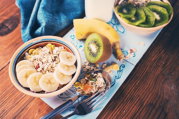 Muesli con banana