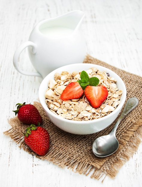 Muesli con fragole