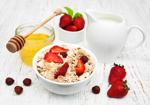 Muesli con fragole