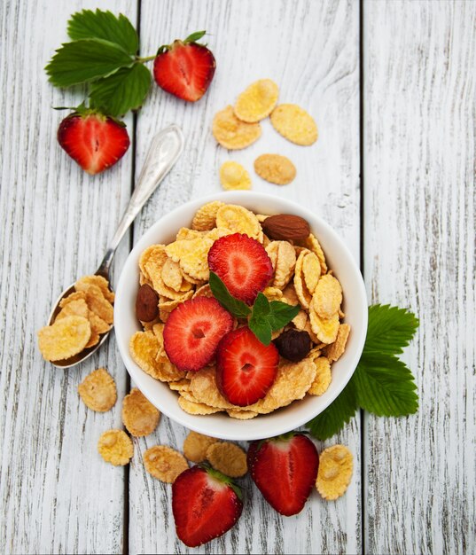 Muesli con fragole