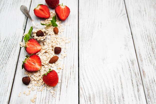 Muesli con fragole