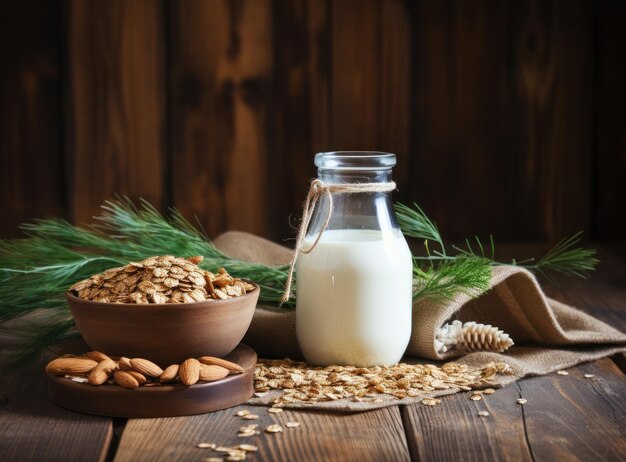 Muesli con latte per colazione