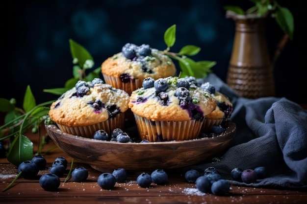 Muffin ai mirtilli Snack salutari Ricette Alimenti Foto