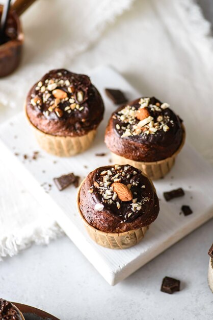 muffin al cioccolato e noci