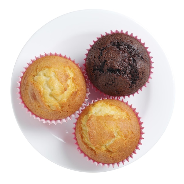 Muffin al cioccolato e vaniglia