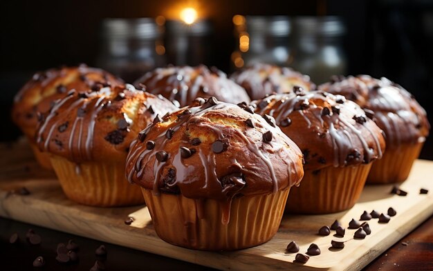 Muffin al cioccolato IA generativa