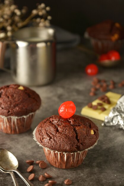 Muffin al cioccolato scuro