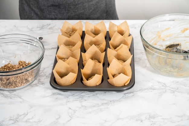 Muffin alla banana e farina d'avena