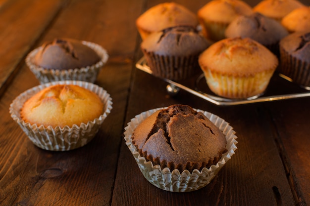 Muffin alla vaniglia e cioccolato