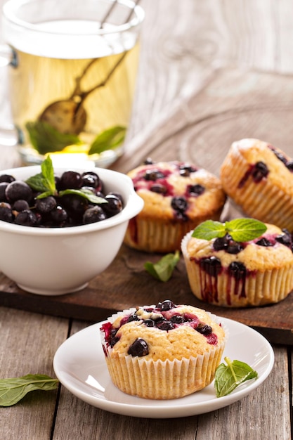 Muffin con ribes nero