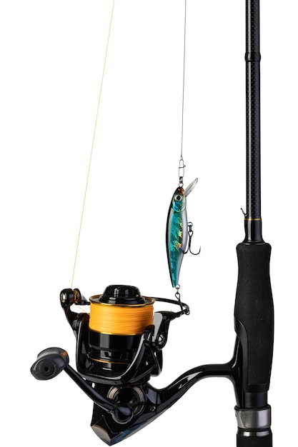 Mulinello per canna da spinning ed esche da pesca