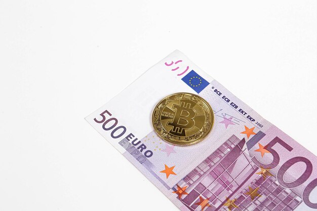 Multi Euro Dolar cash Diversi tipi di banconote bitcoin di nuova generazione