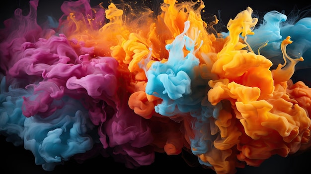 Multicolor Smoke Splash AI