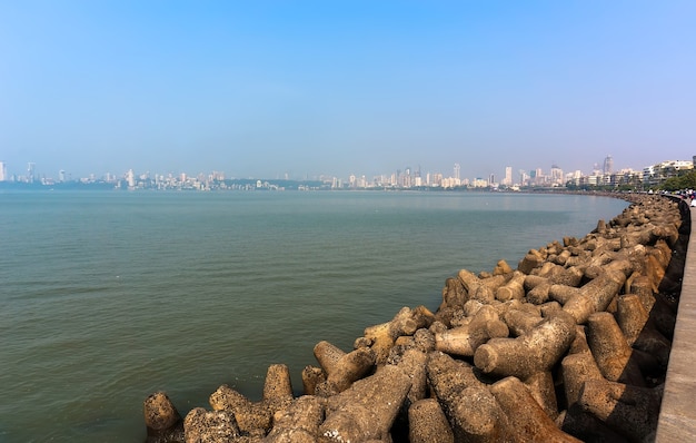 Mumbai, India, scena della spiaggia dell'orizzonte