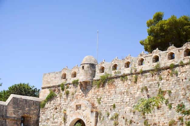 Mura di un'antica fortezza a Rethymno