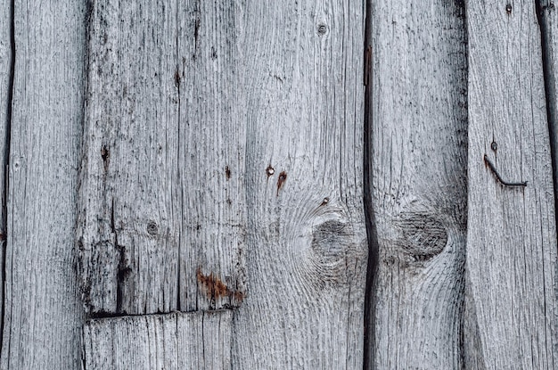 Muro delle vecchie tavole grigie danneggiate dal clima Sfondo legno vintage