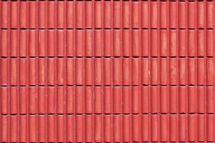 Muro di blocchi di cemento in verticale.