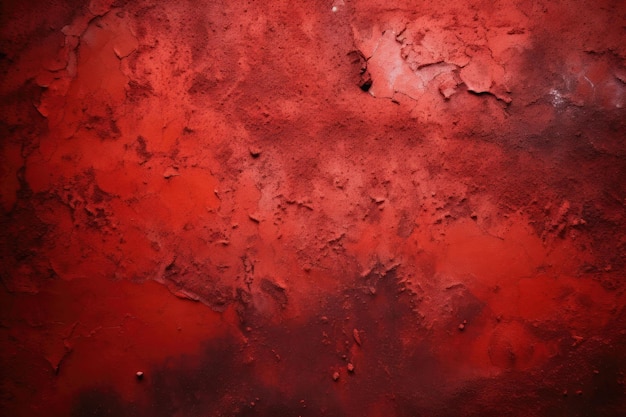 Muro di cemento rosso Sfondo con texture grunge in difficoltà Illustrazione di intelligenza artificiale generativa