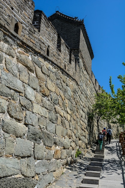 Muro di fortezza con merli La Grande Muraglia