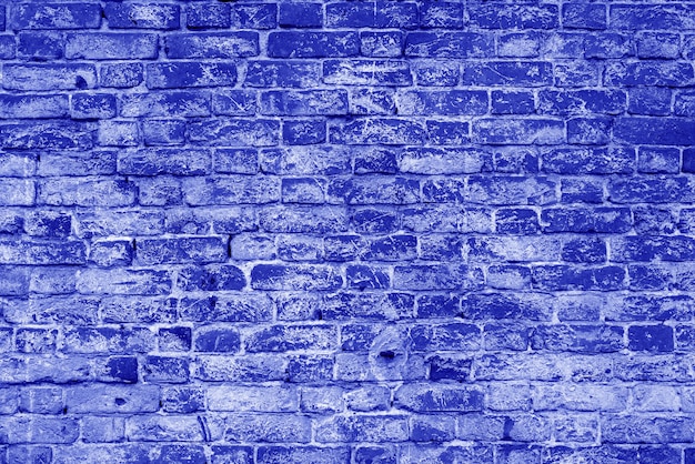 Muro di mattoni blu