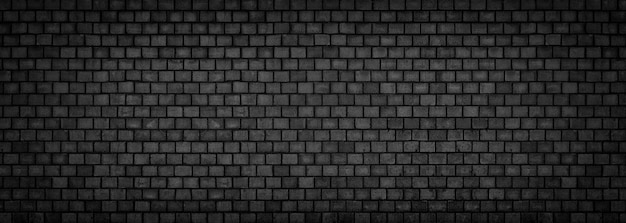 Muro di mattoni nero, ampia struttura di superficie in pietra panoramica
