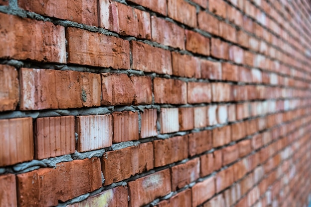 Muro di mattoni rossi come parete e struttura