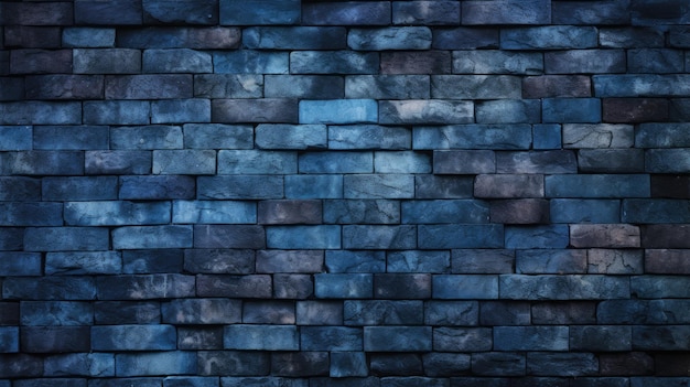 Muro di mattoni sfondo texture grunge blu notte o motivo per sfondo design Generativo ai
