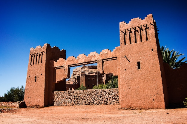 Muro di un antico villaggio in Marocco