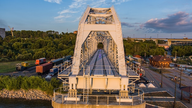 Museo del ponte del progetto del ponte ferroviario storico sul fiume amur